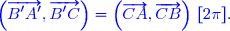 {\blue{\left(\overrightarrow{B'A'},\overrightarrow{B'C}\right)=\left(\overrightarrow{CA},\overrightarrow{CB}\right)\,[2\pi]}}.